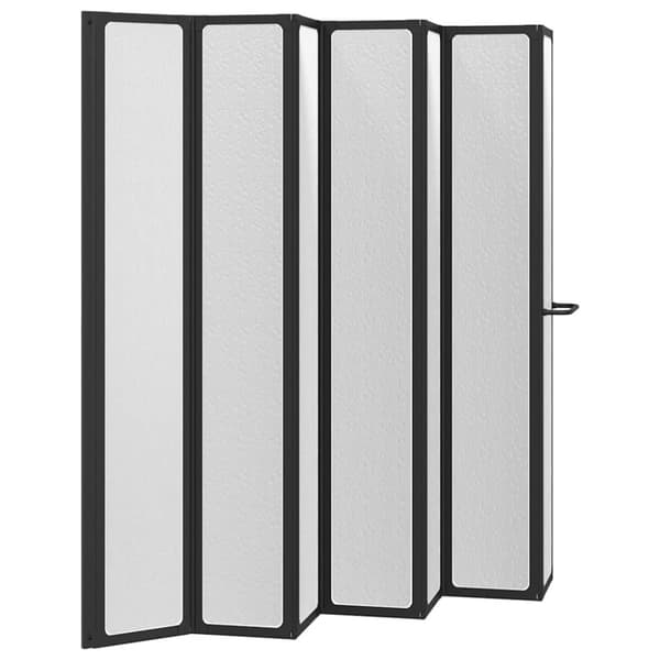 Duschvägg Svart 168 x 140 cm Aluminium