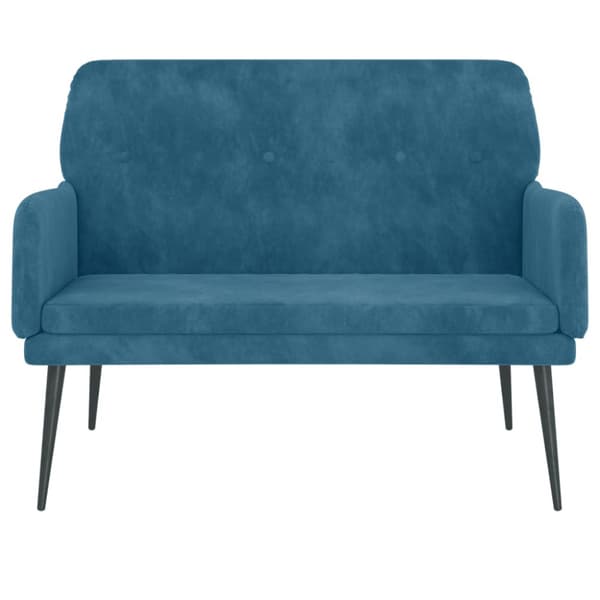 Bänk blå 108x79x79 cm sammet
