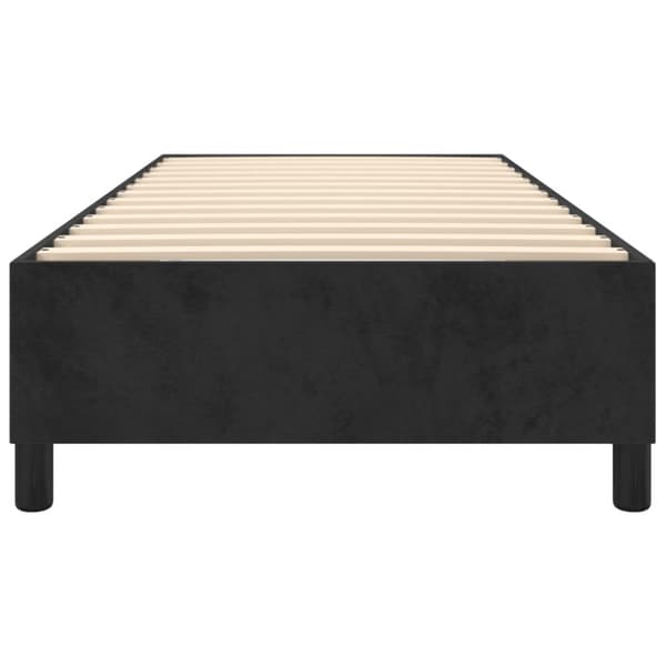 Boxspring-sängram svart 90x190 cm sammet
