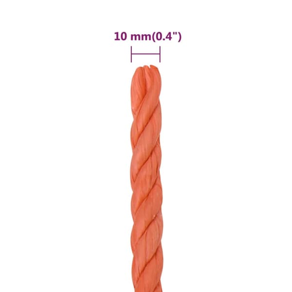 Rep orange 10 mm 25 m polypropylen