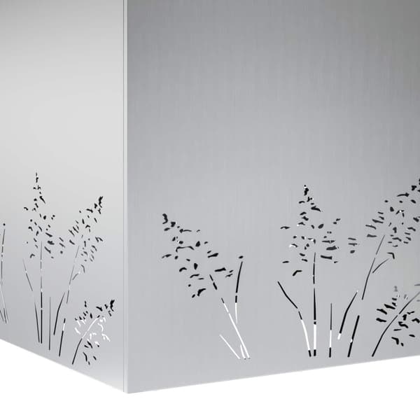 Trädgårdsplanterare 2 st Silver 50 x 50 x 49 cm
