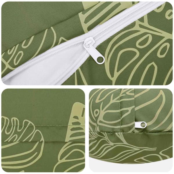 Kuddöverdrag 6 st HEERLEN Bladdesign Ø 30 cm Polyester