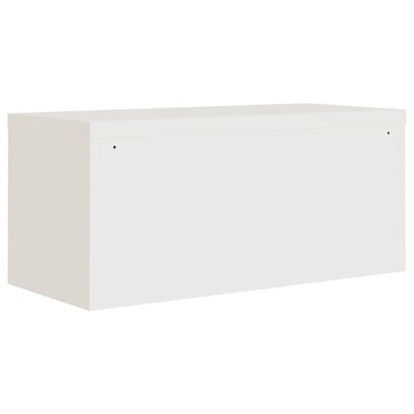Dokumentskåp vit 90x40x240 cm stål