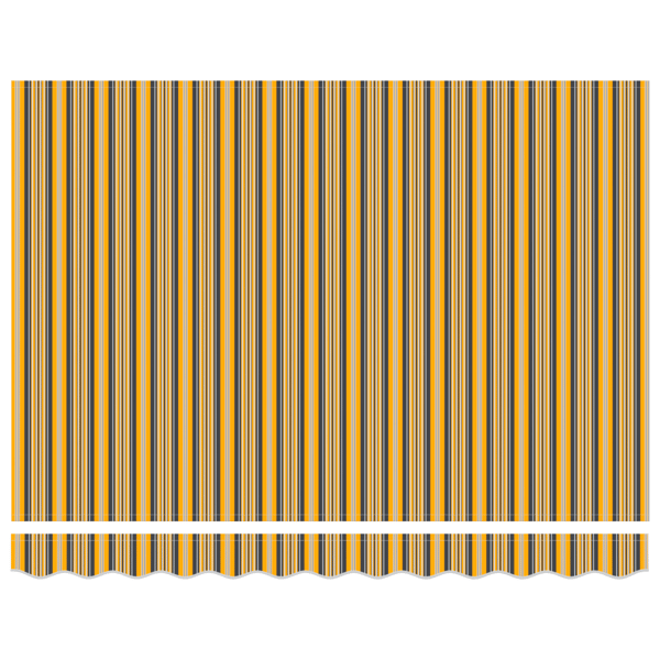 Markisram Gul och Grå 250 x 200 cm Polyester med PU-beläggning
