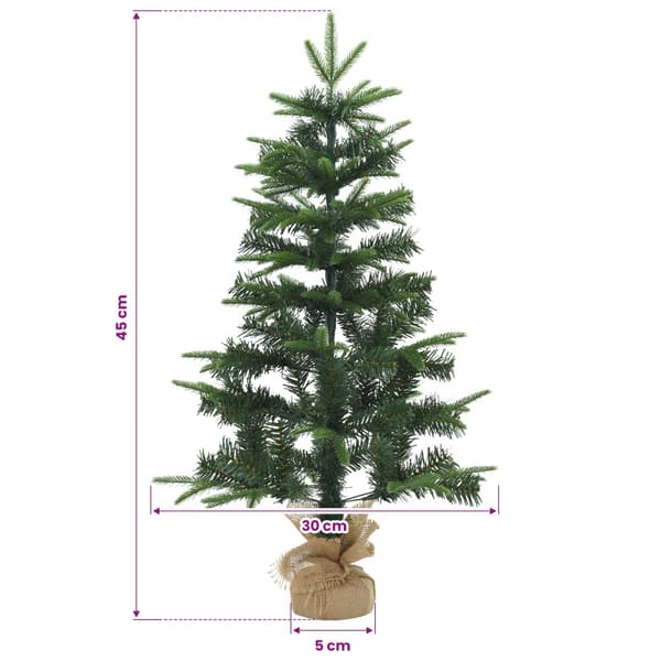 Mini julgran 45 cm PVC och PE Grön
