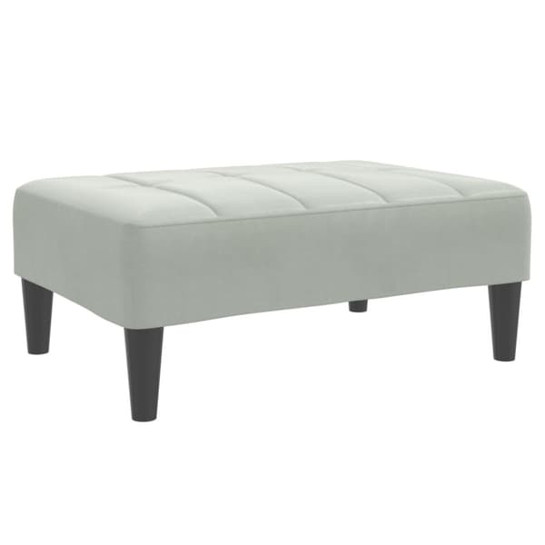 Fotpall Ljusgrå 77x55x31 cm sammet