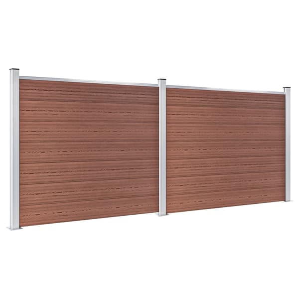 Staketpaneler WPC 353x146 cm brun