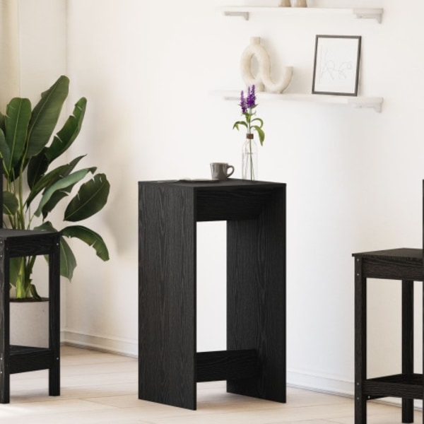 Barbord svart ek 51x50x103,5 cm konstruerat trä