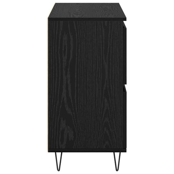 Skåp 3 pcs Svart Ek