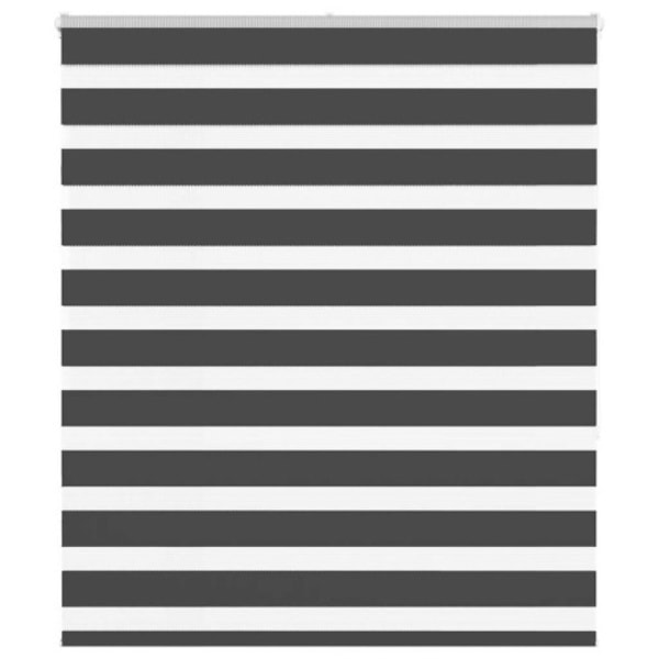 Rullgardin zebra svart 125x150 cm tyg bredd 120,9cm polyester