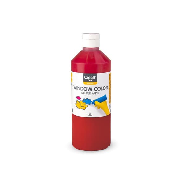 Fönsterfärg CREALL 500ml röd