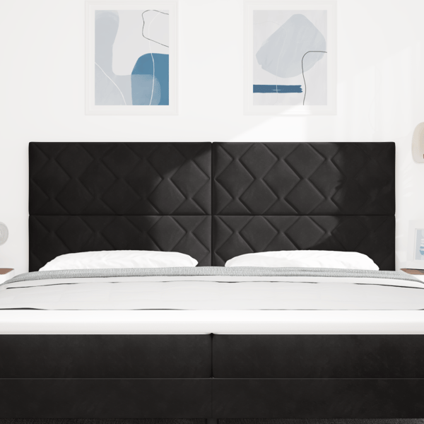 LED huvuddyna Svart 200 cm Sammet