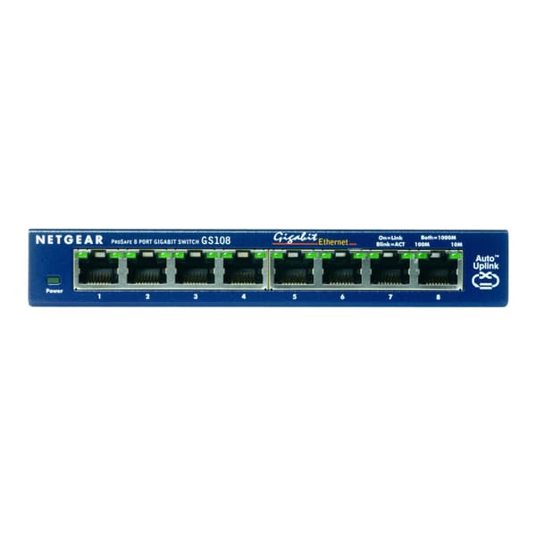 NETGEAR GS108 - switch - 8 portar