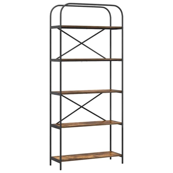 Hyllsystem Rökt ek 80 x 30 x 183 cm Konstruerat trä