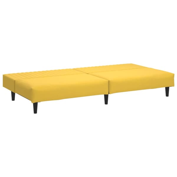 Bäddsoffa 2-sits gul sammet