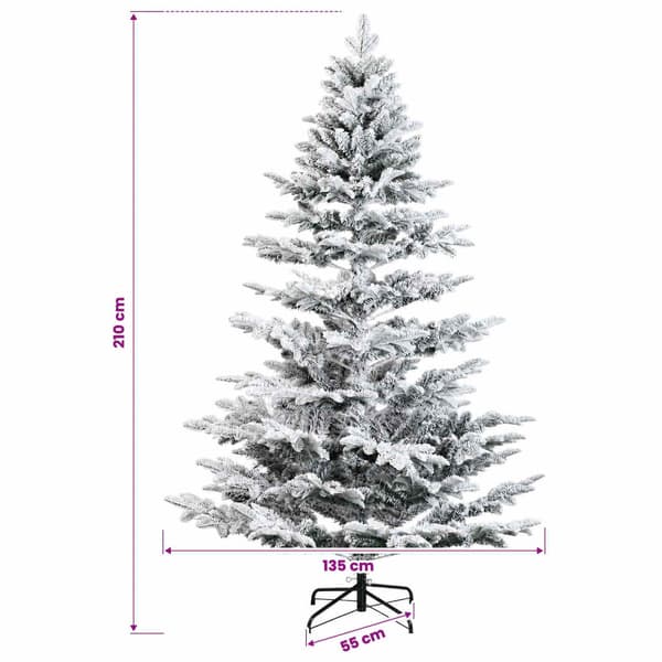 Plast Hingad Julgran 210 cm 300 LED-lampor Varmvit PE & PVC