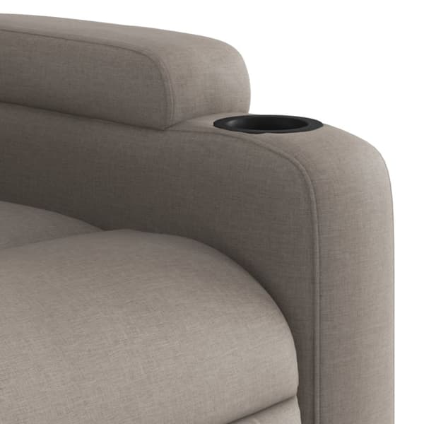 Elektrisk massagefåtölj taupe tyg