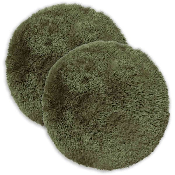 Kuddöverdrag 2 st HEERLEN Grön Ø 30 cm PV Fleece