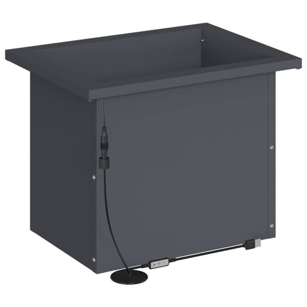 Odlingslåda med LED 2 st Antracit 30 x 40 x 30 cm Stål