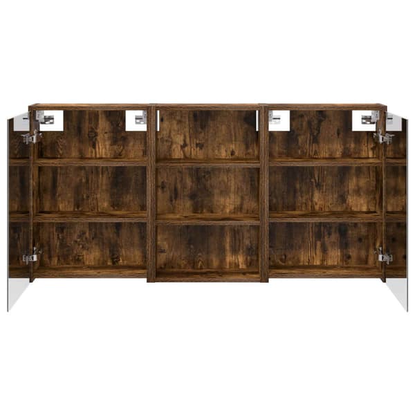 Badrumsskåpsset 3 st 126 x 16 x 62.5 cm Konstruerat trä