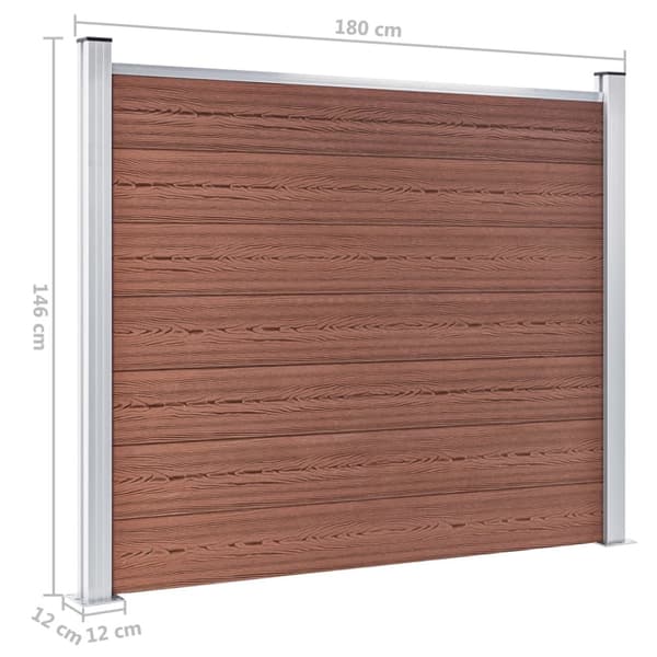 Staketpaneler WPC 353x146 cm brun