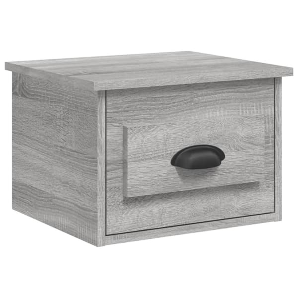 Väggmonterade sängbord 2 st grå sonoma 41,5x36x28 cm