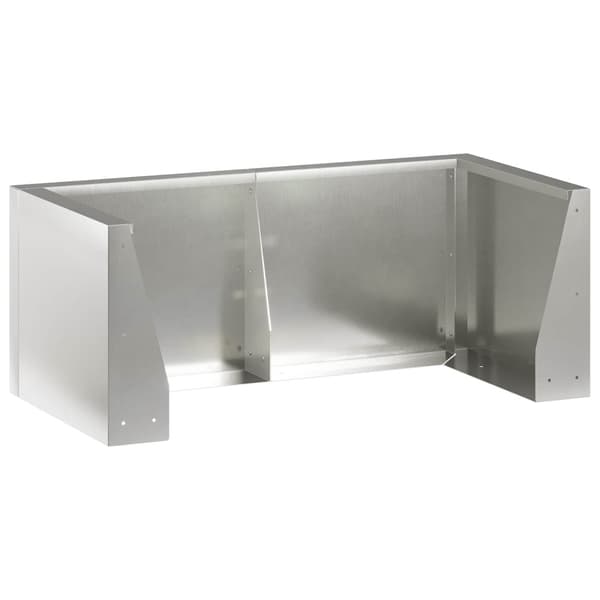 Stödvägg 4 st 100 x 100 x 40 cm Rostfritt stål Silver