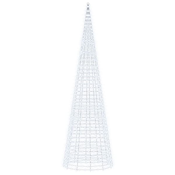 Julgransbelysning med markspett och flaggstång 500 cm
