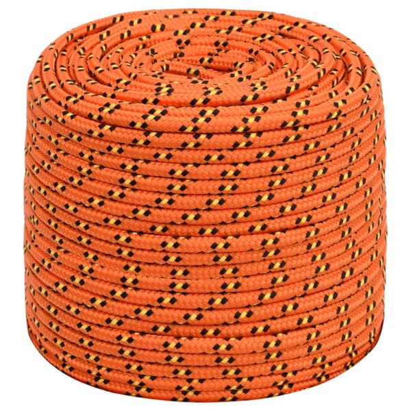 Båtlina orange 8 mm 250 m polypropylen
