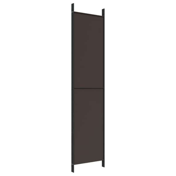 Rumsavdelare 4 paneler brun 200x220 cm tyg