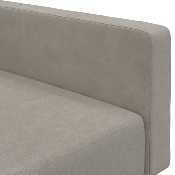 Bäddsoffa 2-sits ljusgrå sammet