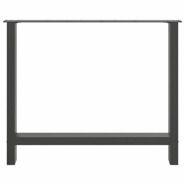 Matbordsben antracit 2 st 90x(72-73) cm stål