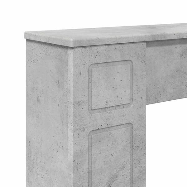 Eldstadsram Betonggrå 100 x 20 x 100 cm Konstruerat trä
