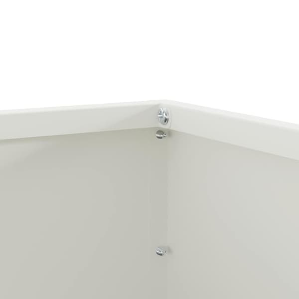 Kant för gräsmatta 6 pcs Vit 60 x 60 x 13 cm Stål