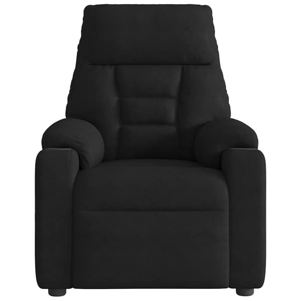 Elektrisk massagefåtölj svart mikrofibertyg