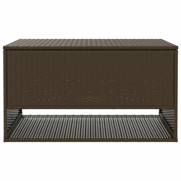 Kuddlåda utomhus brun 100x55x55,5 cm konstrotting