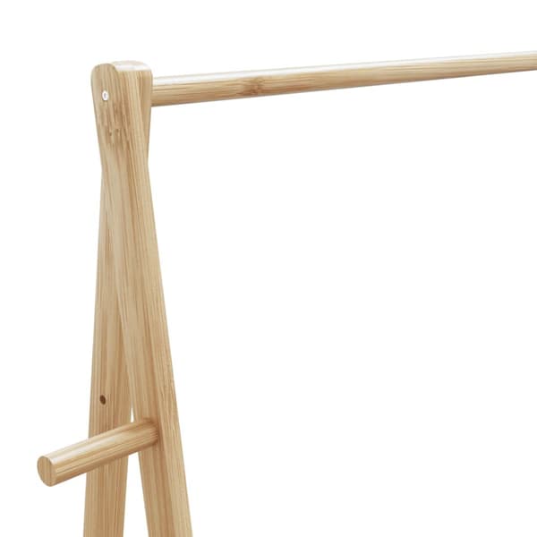 Klädställ med hyllor 96x45,5x150,5 cm bambu