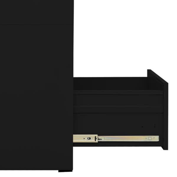 Dokumentskåp svart 46x62x72,5 cm stål