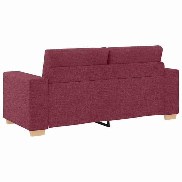 Tvåsitssoffa vinröd 180x77x82 cm tyg