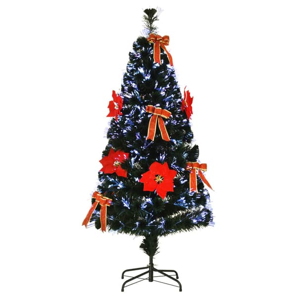 Fiberoptisk julgran 120 cm 12 LED-lampor Mångfärgad PVC