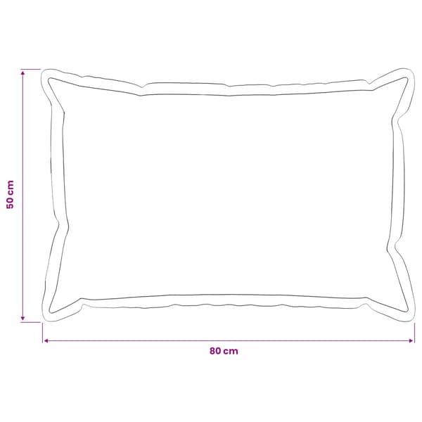 Kuddöverdrag 2 st HOUTEN Ljusblå 50 x 80 cm Flanell