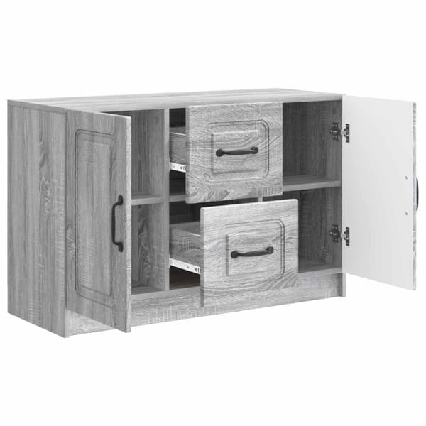 Sideboard Grå sonoma-ek 89 x 34,5 x 57 cm Konstruerat trä