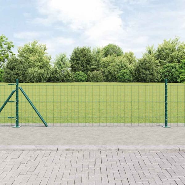 Stängselpost med betongbas 26 st Grön Pulverlackerat stål