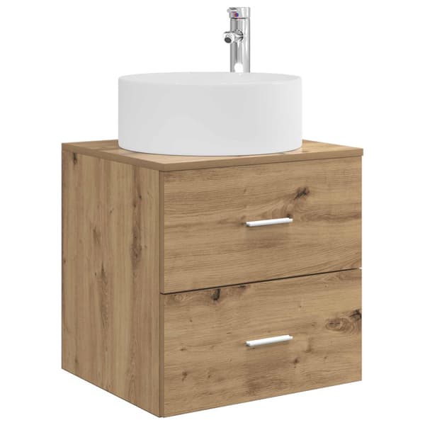 Badrumsmöbelset 4 pcs Artisan-ek Konstruerat trä och glas