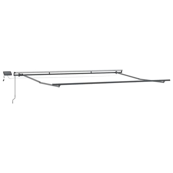 Utfällbar markis orange och brun 400 ×300 cm tyg