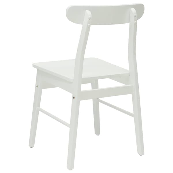 Matstol 2 pcs Vit 43 x 44,5 x 77 cm Massiv Gummiträ