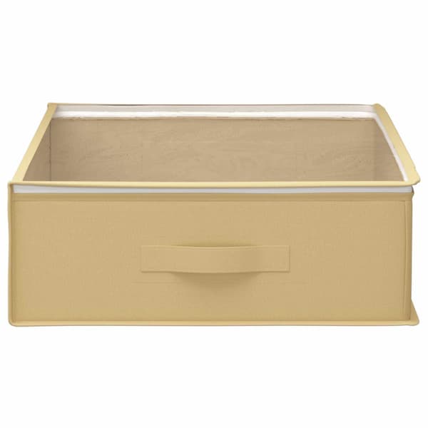 Förvaringslåda med transparent toppfönster 6 pcs Gräddvit