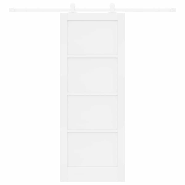 Skjutdörr 78 x 202 cm Konstruerat trä Vit