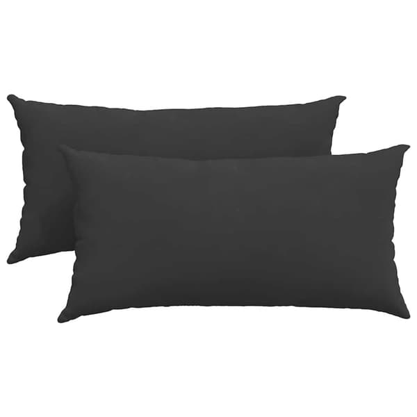 Sofakuddar 2 pcs Svart 80 x 40 cm tyg