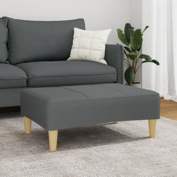 Fotpall mörkgrå 77x55x31 cm tyg